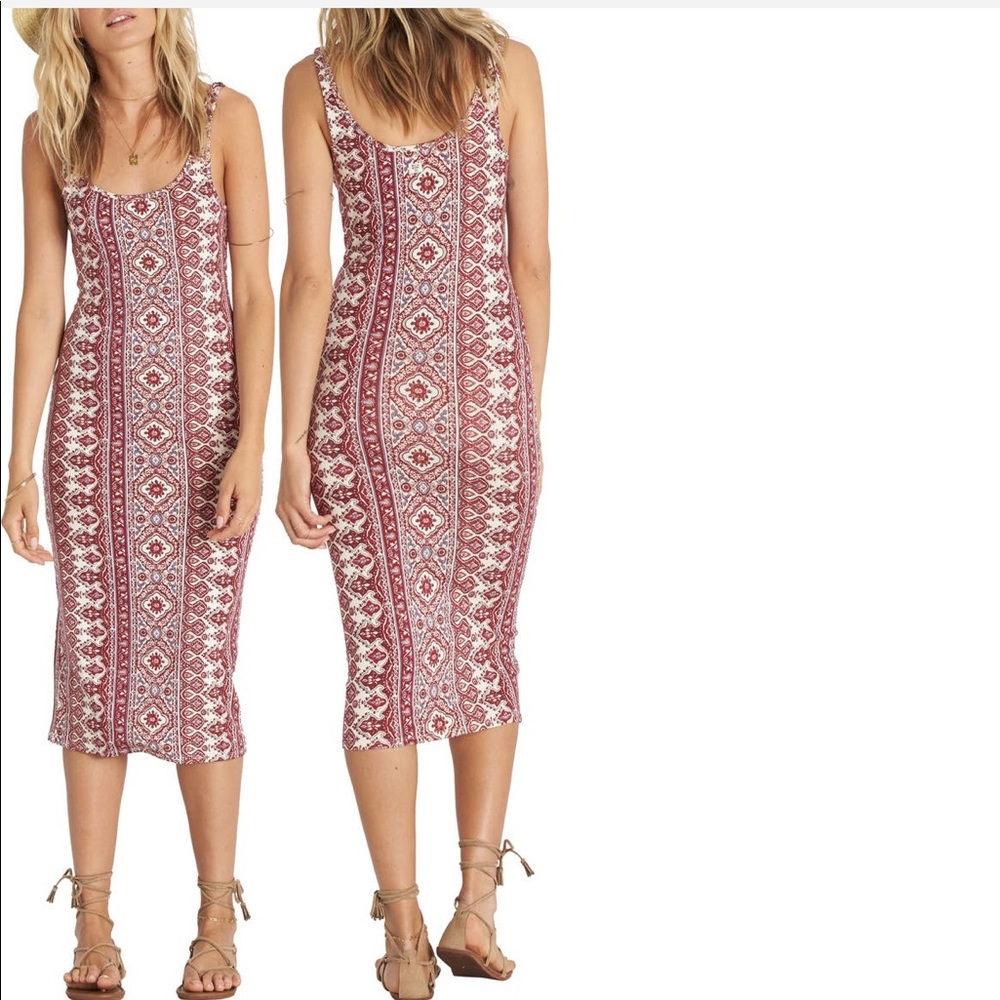 Billabong “Share Joy” Body-con Midi Dress